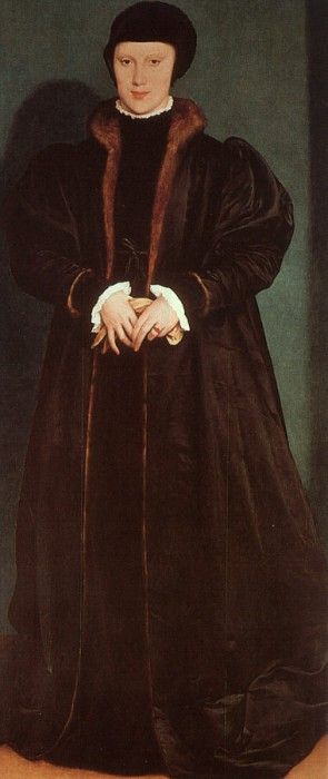 Holbein Christina of Denmark- Duchess of Milan, 1538, Nation.   