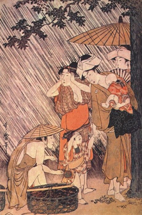 utamaro shower 2-left-panel. , 