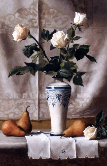 Bacio dInverno Still Life with White Roses. Hyde, 