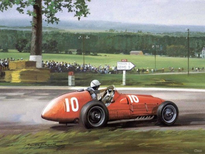 Cmamtcl 011 1951 gigi villorese third in the french gp. , 