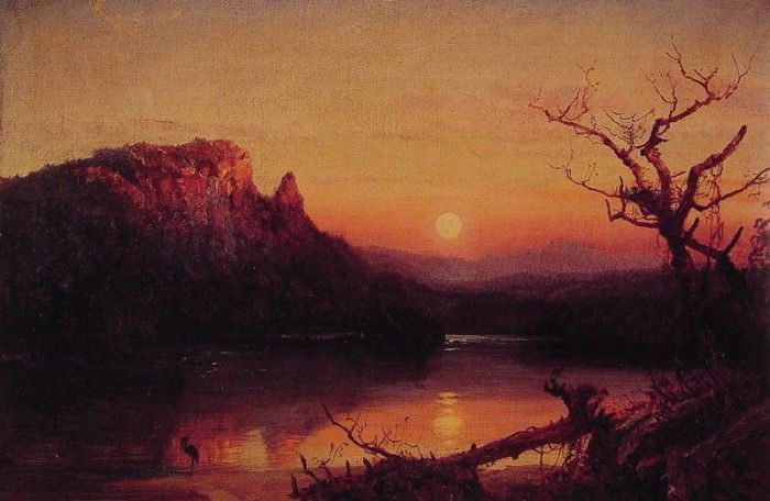 Sunset Eagle Cliff. Cropsey, Jasper Francis