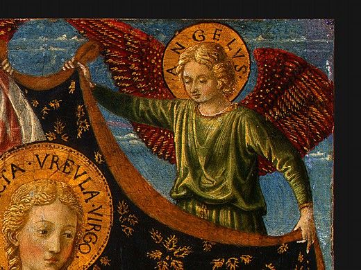 Gozzoli Saint Ursula with Angels and Donor, 1455, 47x28.6 (1. , 