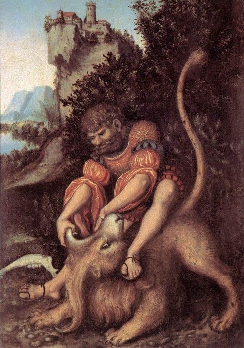 CRANACH Lucas the Elder Samsons Fight With The Lion. ,  