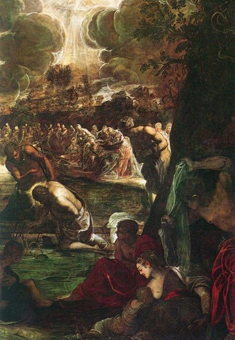 Tintoretto Baptism of Christ detail1. , 