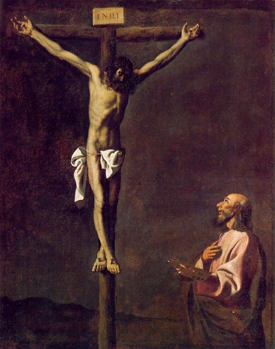 Saint Luke as a Painter before Christ on the Cross WGA. ,  