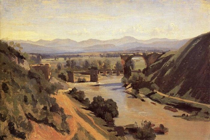 Corot The Augustan Bridge at Narni. , --