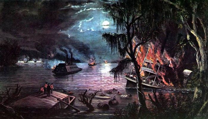 JLM-1862-Fanny Palmer-The Mississippi in Time of War 1350x76. , 
