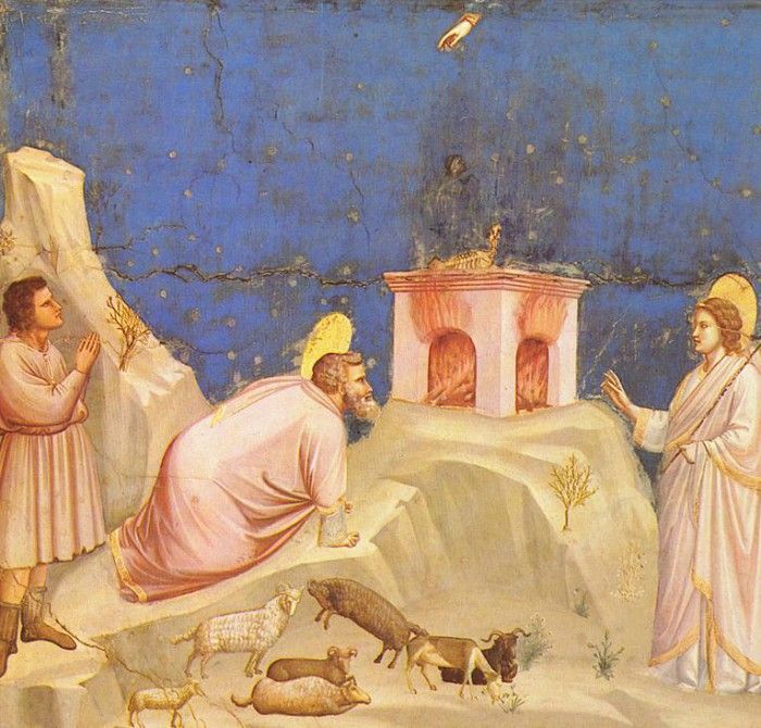 Giotto   Scrovegni   [04]   Joachims Sacrificial Offering.   