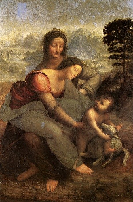Leonardo The Virgin and Child with Saint Anne, 1510, 168x130. ,  