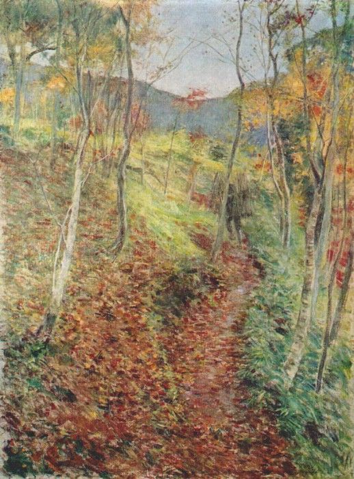 kuroda seiki, hillside in autumn c1912. 