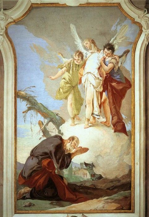 Tiepolo Palazzo Patriarcale The Three Angels Appearing to Abraham. ,  