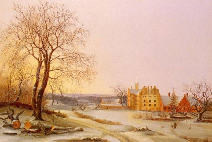 Tengnagel Frederik Michael Ernst Fabritius de A Winter Landscape. ,    