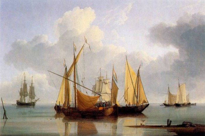 anderson dutch boats in a calm. , 