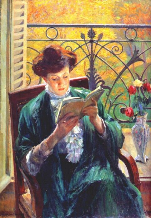 yamashita shintaro, woman reading 1907. 