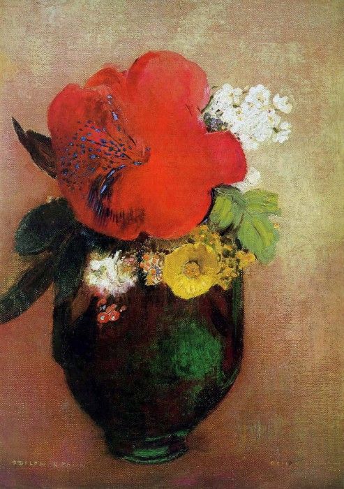 Redon Odilon Flower still life Sun. , 