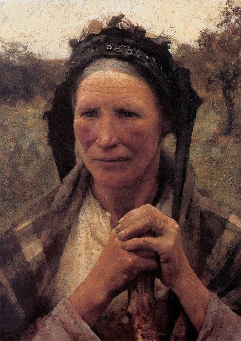 Clausen Head of a Peasant Woman. , 