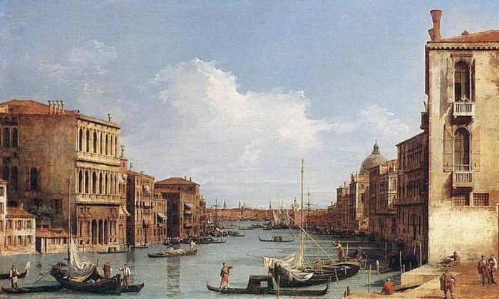 Canaletto The Grand Canal from Campo S. Vio towards the Bacino. 