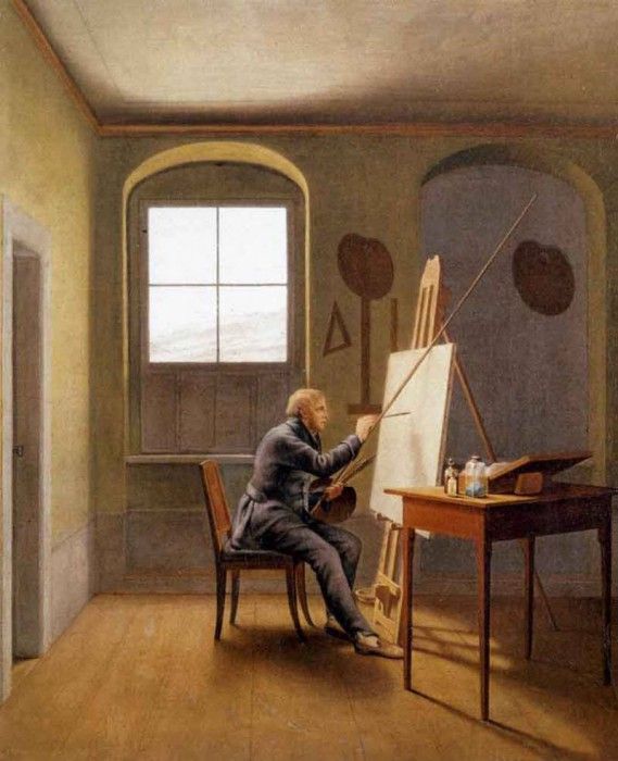 KERSTING Georg Friedrich Caspar David Friedrich In His Studio 1811. Kersting,  