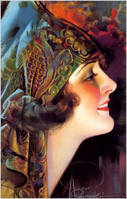 Cos 039 Rolf Armstrong Portrait of Martha Mansfield. , 