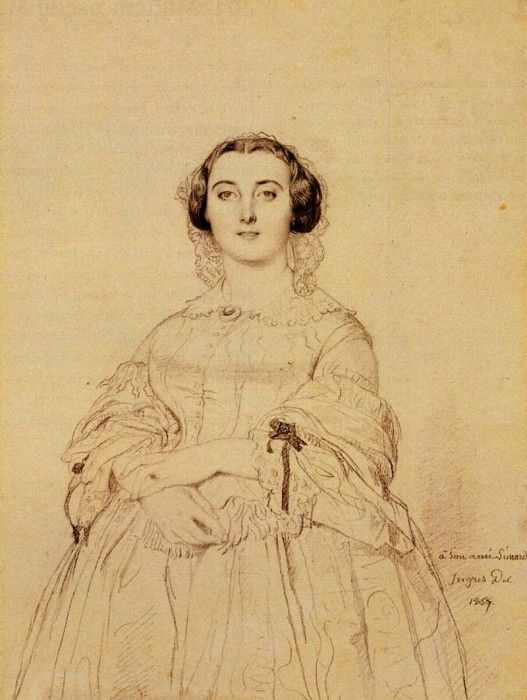 Ingres Madame Charles Simart born Amelie Baltard. ,   