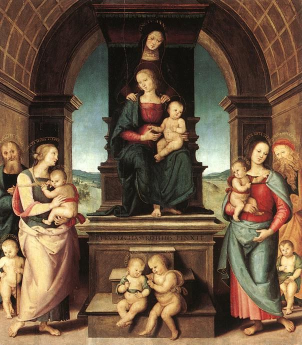 Perugino Pietro The Family of the Madonna 1500 2. , 