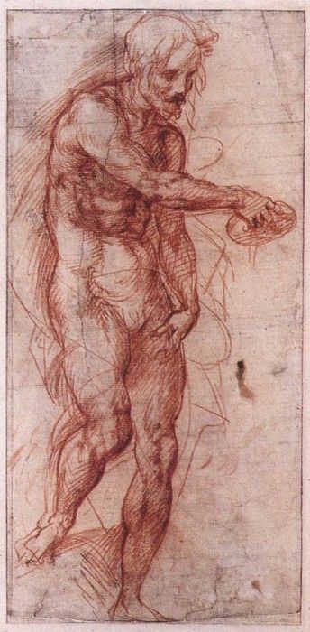 ANDREA DEL SARTO Study For The Baptism Of The People. , 