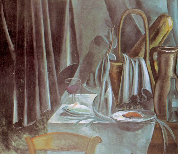 Derain Still Life, 1912, oil on canvas, The Hermitage, St. P. ,  