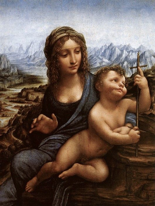 Leonardo da Vinci Madonna with the Yarnwinder c1501. ,  