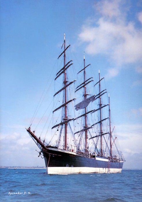 dk tall ships pamir barque lyr 1905. 