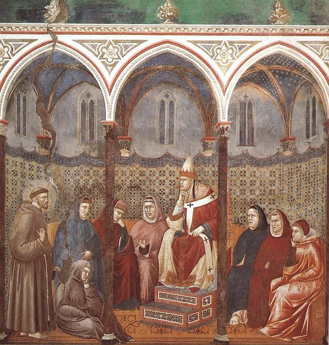 Giotto   Legend of St Francis   [17]   St Francis Preaching before Honorius III.   