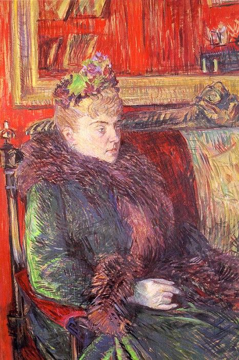 Toulouse-Lautrec Portrait of Madame de Gortzikoff, 1893, oil. -,  