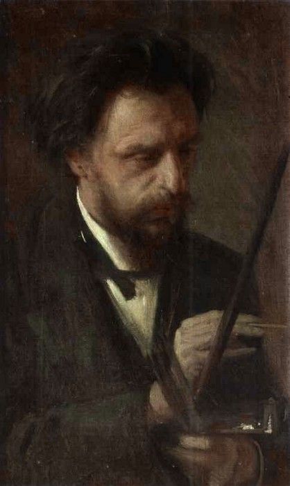 1872 Portrait of the Artist Grigory Myasoyedov. ,  