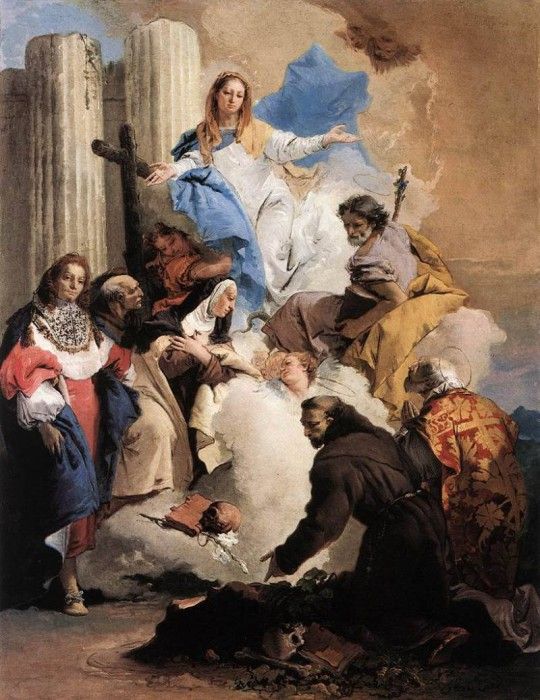 Tiepolo The Virgin with Six Saints. ,  