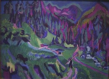 1924 Sertig Valley Landscape. ,  