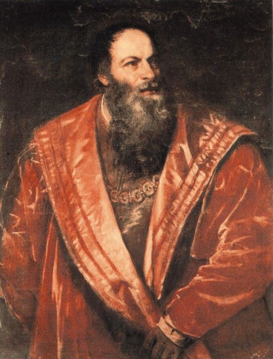 Titian Portrait of Pietro Aretino.  ( )