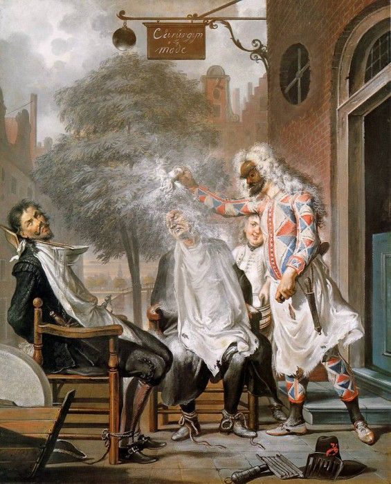 Troost Cornelis Harlequin Magican And Barber Deceived R. Troost, 