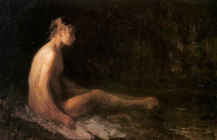 Israls Jozef Nude at a well Sun. Israels, 