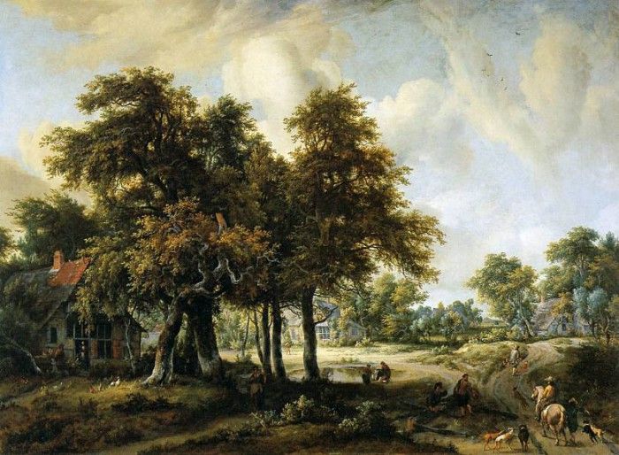 Hobbema Meindert Forestlandscape Sun. , Meindert