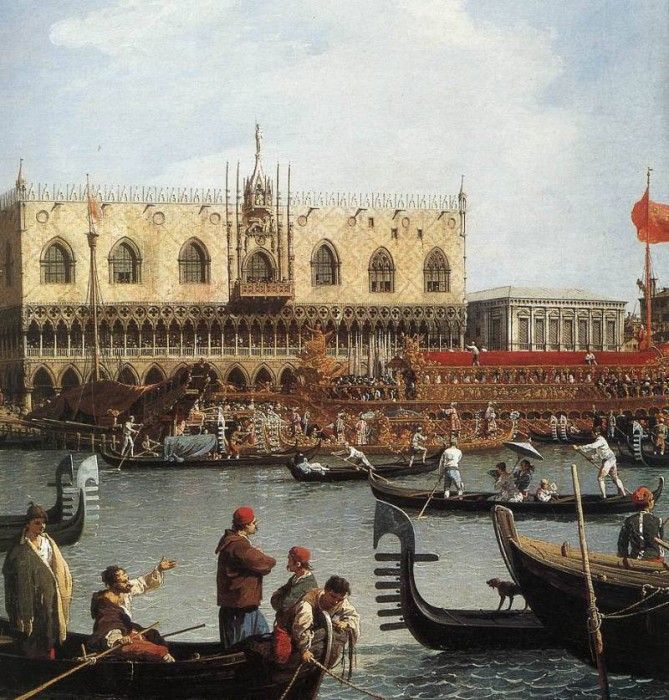 CANALETTO Return Of The Bucentoro To The Molo On Ascension Day detail 2. 