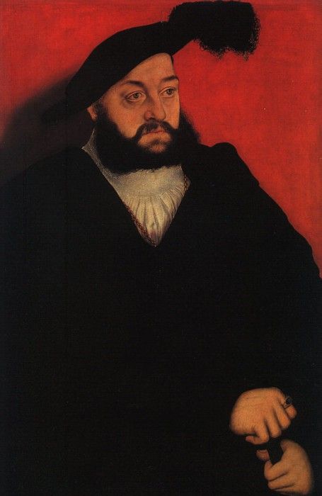 Cranach d.a. John, Duke of Saxony, tempera and oil on wood, . ,  