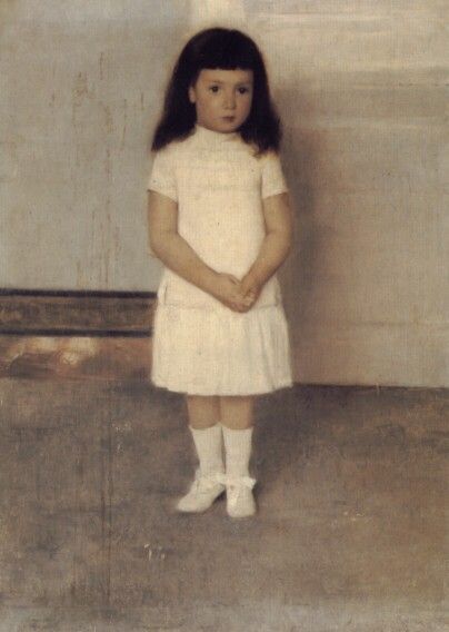 A Portrait of a Standing Girl in White. �����, ������