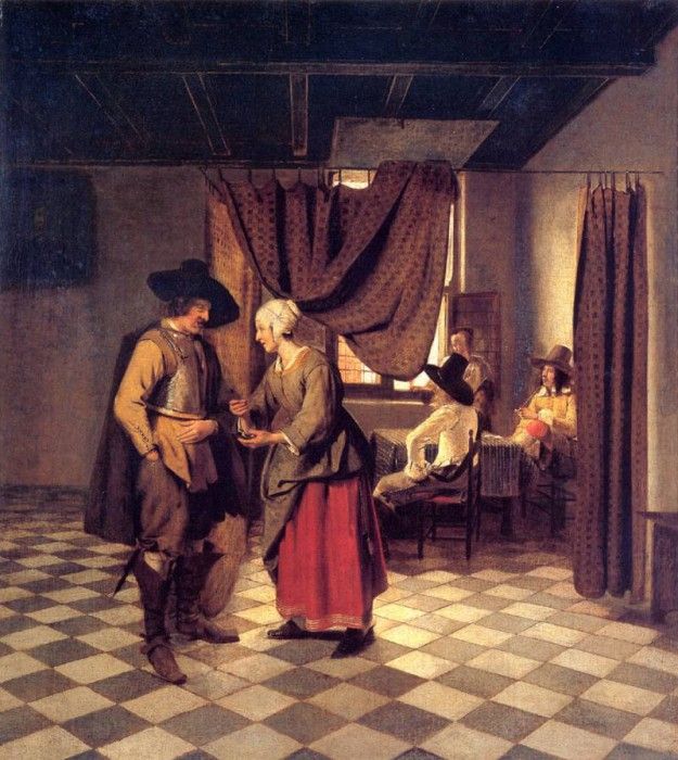 Paying the Hostess. Hooch, Pieter De