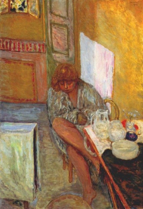 bonnard woman in peignoir 1914.  