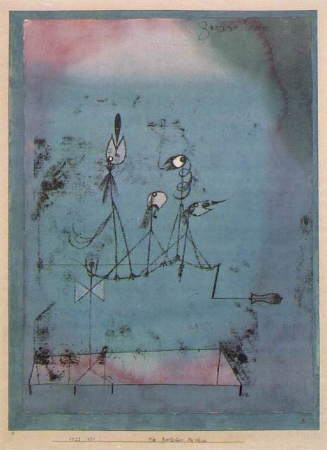 Klee Die Zwitschermaschine (Twittering machine), 1922, Water. , 