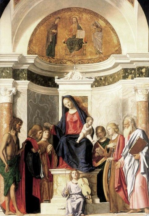 CIMA da Conegliano Madonna Enthroned With The Child. ,  