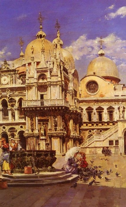 Sanz Ulpiano Checa y Piazza San Marco. , Ulpiano  Y