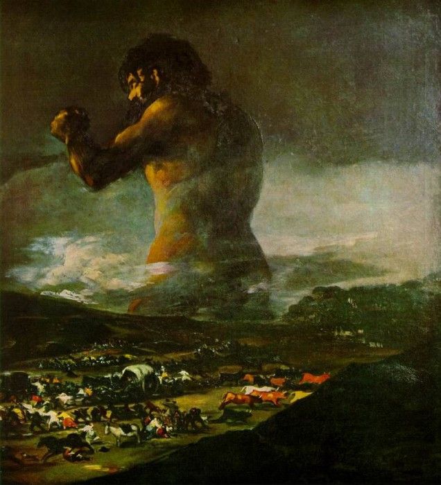 Goya The Colossus, 1808-12, Prado.   ,  