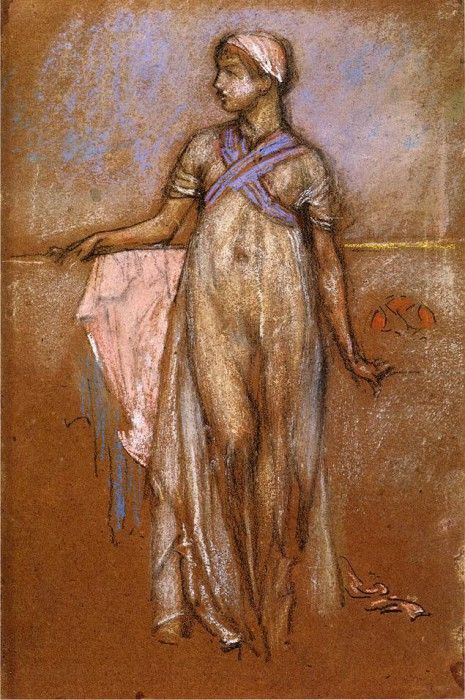 Whistler The Greek Slave Girl aka Variations in Violet and Rose. ,   