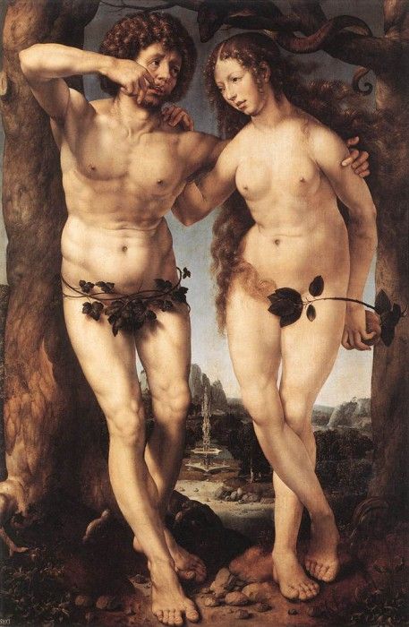 GOSSAERT Jan Adam and Eve.   