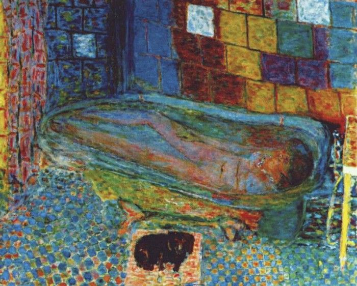 bonnard nude in the bath and small dog 1941 6.  